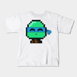 Blue Ninja Turtle Squish bud Kids T-Shirt